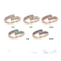 2016 African POpular Ring Fashion Diamond Alloy Rose Gold Charm Ring